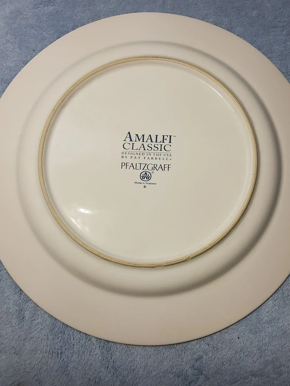 Pfaltzgraff Amalfi Classic Dinner Plate Navy Green Burgundy 90s Country Decor